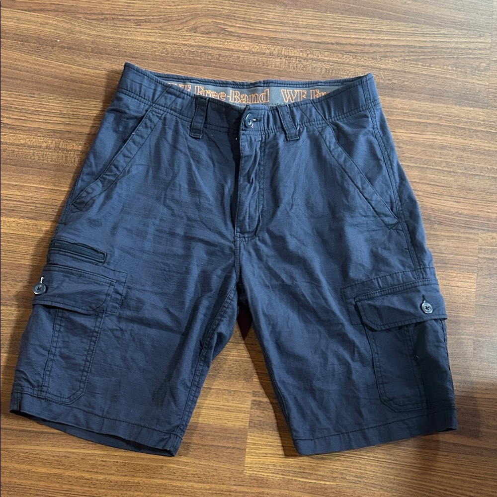 Free Band Men's Dark Blue Cargo Shorts